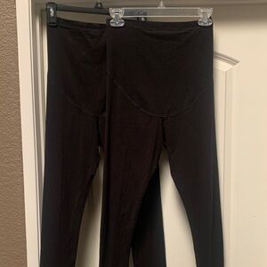 Two Black Maternity Leggings